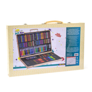 180 Piece Children's Art Set With Wooden Carry Case | Kids Colouring Sets Art Set For Kids | Childs Painting And Colouring Set Arts And Crafts For Kids