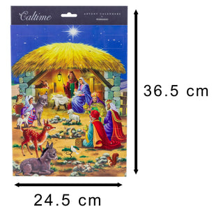 Christmas Advent Calendar Bethlehem Nativity Scene | Religious Advent Calendar Traditional Advent Calendar | Picture Advent Calendar Paper Advent Calendar