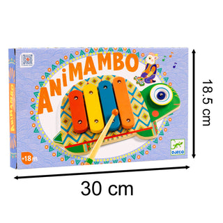 Djeco DJ06034 Animambo Turtle Cymbal & Xylophone | Kids Musical Toy Instrument