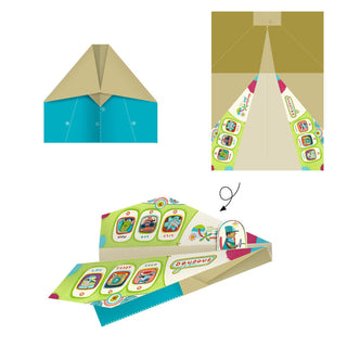 Djeco DJ08760 Origami Planes Kit Create Your Own Paper Planes with Pilots