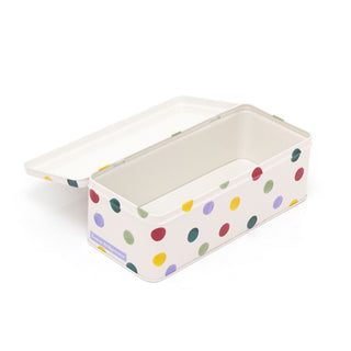 Emma Bridgewater Polka Dot Long Deep Cracker Tin | Kitchen Cracker Caddy