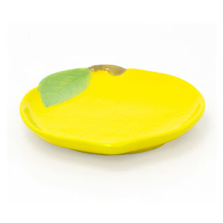 Ceramic Citrus Trinket Dish | Fruit Shaped Vanity Dish Trinket Tray - Lemon