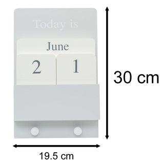 Wall Mounted Wooden Perpetual Calendar And Key Hooks | Eternal Calendar For Wall