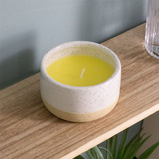 Set of 2 Ceramic Citronella Candles | Bug Mosquito Repellent Citron Candle Set