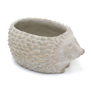 Forest Animal Stone Planter | Garden Plant Pot Animal Ornament Statue - Hedgehog
