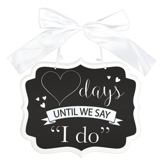 Days Until We Say I Do Wedding Countdown Calendar | Wedding Day Calendar Wooden Plaque | Bridal Shower Engagement Party Gifts