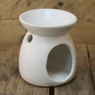 Ceramic Tealight Candle Holder Essential Oil Burner ~ White