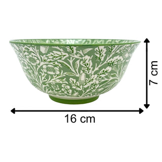William Morris Acorn Fine China Serving Bowl, 16x7cm Soup Cereal Bowl