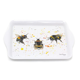 Bumble Bee Serving Tray | Melamine Kitchen Snack Tray Small Tea Coffee Tray 21cm