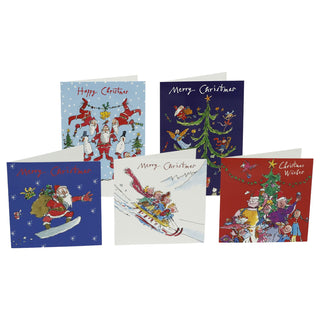 Quentin Blake NSPCC Childline Charity Christmas Cards, 20 Cards in 5 Designs