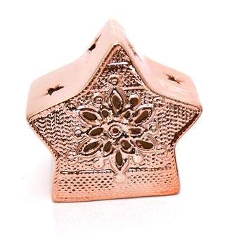 Parisienne Chic Copper Christmas Tealight Holder Ornament - Rose Gold Tea Light Candle Decoration