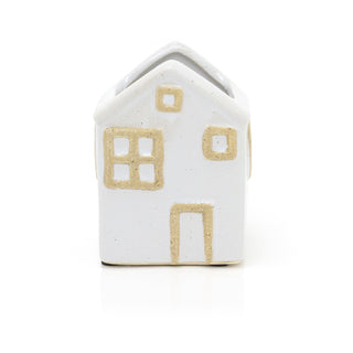 Mini Ceramic House Shaped Wall Planter | Wall Mounted Outdoor Cottage Plant Pot | Indoor Garden Hanging Flower Pot