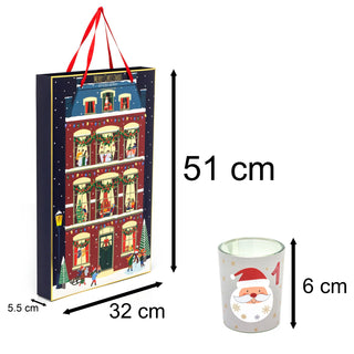 Christmas Candle Advent Calendar | Christmas Scented Tealight Candles Advent Calendar | Christmas Advent Tea Light Candle Calendar Gift Set