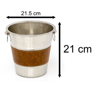 Stylish Silver Stainless Steel Champagne Bucket With Handles Bottle Wine Cooler | Prosecco Chiller Wine Champagne Ice Bucket | Champagne Bottle Holders