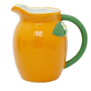 Orange Shaped Ceramic Jug, 1.2L Drinks Pitcher Water Serving Jug - 17cm