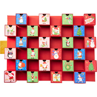 Red Folding Fill Your Own Christmas Advent Calendar, 24 Drawer Countdown