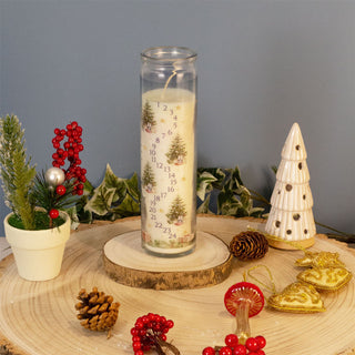 Cinnamon Christmas Advent Candle | Advent Pillar Candle in Glass Jar - 21cm