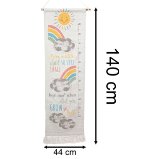 Children's Cotton Rainbow Height Chart | Kids Wall Growth Chart 50 To 150 cm