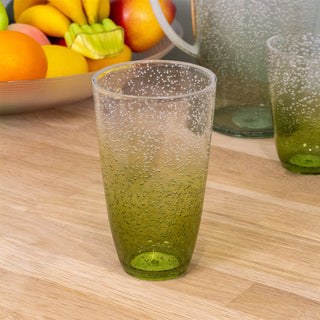 Large Green Bubbles Plastic Tumbler | Reusable Outdoor Picnic Drinking Glass