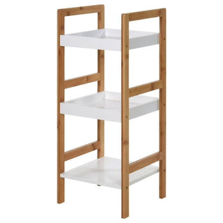 Bamboo Storage Rack with 3 Shelves | 3 Tier Free - standing Bathroom Storage Unit