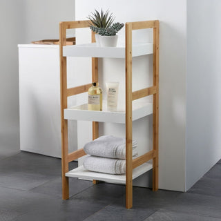 Bamboo Storage Rack with 3 Shelves | 3 Tier Free - standing Bathroom Storage Unit