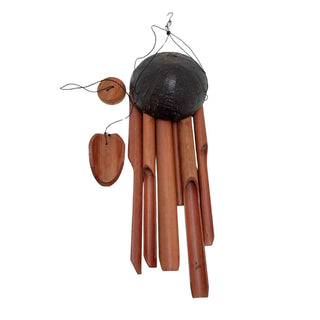 Bamboo Wind Chime for Garden, 30cm Wooden Outdoor Garden Hanging Wind Chime