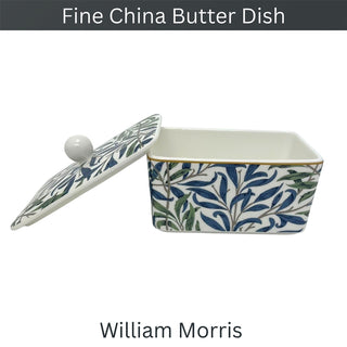 William Morris Willow Bough Fine China Butter Storage Dish & Lid - 14.5cm