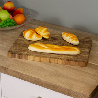 Teak End Grain Chopping Board | Endgrain Butcher Block Rectangular Cutting Board 42x30cm