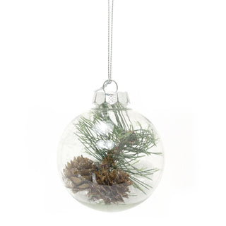 8cm Pine Cone And Berry Christmas Bauble | Snow Christmas Ball Tree Decorations | Xmas Bauble Christmas Decor - Design Varies One Supplied
