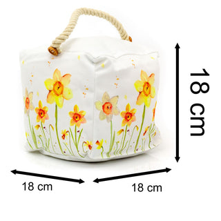 Square Spring Daffodil Doorstop Country Life Door Stopper Floral Cube Door Stop