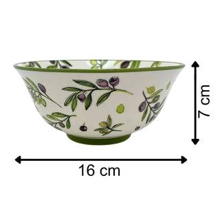 Large Olive Grove Fine China Serving Bowl, 16x7cm Ceramic Soup Cereal Bowl