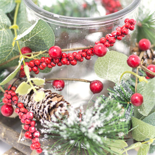 20cm Traditional Christmas Tealight Candle Holder | Christmas Wreath Candle Holder | Christmas Candle Centerpiece