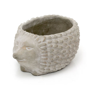 Forest Animal Stone Planter | Garden Plant Pot Animal Ornament Statue - Hedgehog