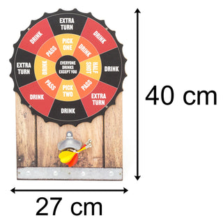 2 In 1 Wooden Magnetic Dartboard Drinking Game And Bottle Opener | Drinking Games For Adults Shot Roulette Darts Drinking Game | Adult Party Games