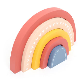 Childrens Wood Rainbow Ornament | Stacking Rainbow Decoration For Kids Room
