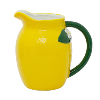 Lemon Shaped Ceramic Jug, 1.2L Drinks Pitcher Water Serving Jug - 17cm