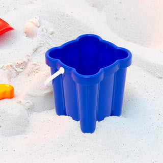 Beach Sand Toys 16Cm Neon Square Castle Bucket - Colour Vary
