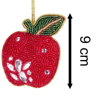 Beaded Fruit Christmas Tree Bauble | Colourful Fruit - shaped Tree Ornaments