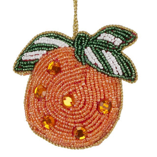 Beaded Fruit Christmas Tree Bauble | Colourful Fruit - shaped Tree Ornaments