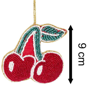Beaded Fruit Christmas Tree Bauble | Colourful Fruit - shaped Tree Ornaments