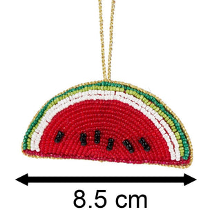 Beaded Fruit Christmas Tree Bauble | Colourful Fruit - shaped Tree Ornaments