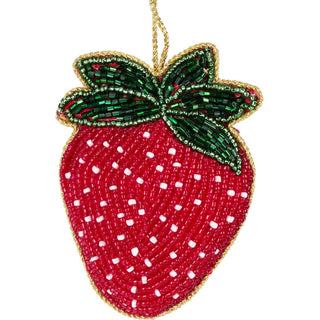 Beaded Fruit Christmas Tree Bauble | Colourful Fruit - shaped Tree Ornaments