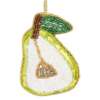 Beaded Fruit Christmas Tree Bauble | Colourful Fruit - shaped Tree Ornaments
