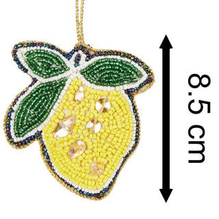 Beaded Fruit Christmas Tree Bauble | Colourful Fruit - shaped Tree Ornaments