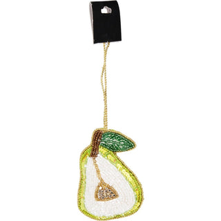 Beaded Fruit Christmas Tree Bauble | Colourful Fruit - shaped Tree Ornaments