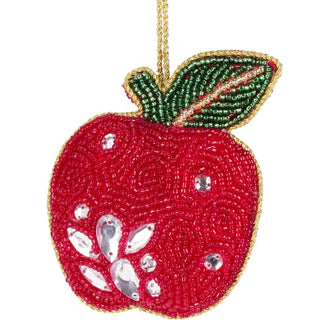 Beaded Fruit Christmas Tree Bauble | Colourful Fruit - shaped Tree Ornaments