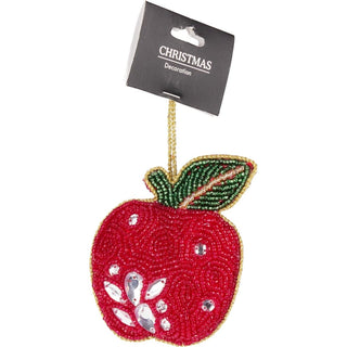 Beaded Fruit Christmas Tree Bauble | Colourful Fruit - shaped Tree Ornaments