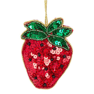 Beaded Fruit Christmas Tree Bauble | Colourful Fruit - shaped Tree Ornaments