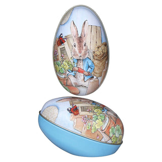 Beatrix Potter Peter Rabbit Medium Egg - Shaped Tin | Trinket Tin - Easter Gifts