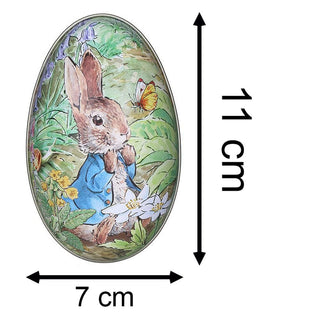 Beatrix Potter Peter Rabbit Medium Egg - Shaped Tin | Trinket Tin - Easter Gifts